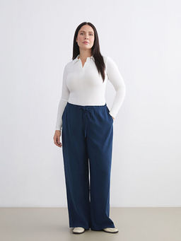 Beli Lastikli Modal Kar???ml? Kad?n Pantolon