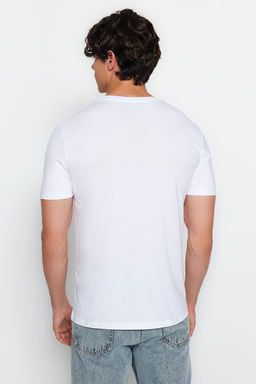 TRENDYOL MAN Siyah-Kahverengi-Gri-Tas-Beyaz Slim/Dar Kesim 5li Paket %100 Pamuk Tok Kumas T-shirt TMNAW20TS0243 - Trendyolmilla фото 5