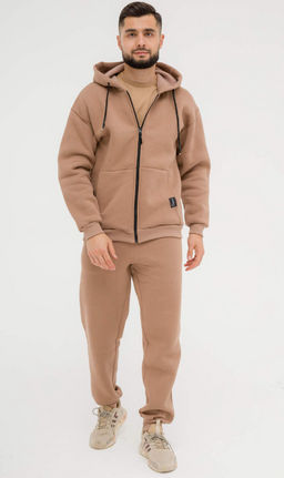 Костюм футер 3-нитка петля с начесом качество пенье , беж - Knitka wear фото 8