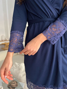 Комплект Нежность_4010/темно-синий - Ihomelux фото 2