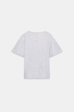 CAMISETA CUELLO OLLA MANGA CORTA / Gris vigor? - Zara фото 5