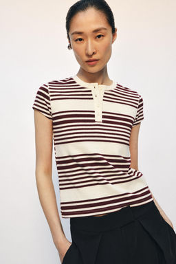 CAMISETA CUELLO PANADERO RAYAS / Rayas