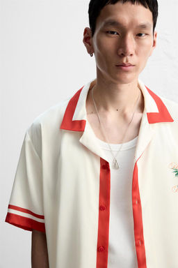 CONTRAST SATIN SHIRT - Zara фото 2