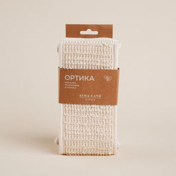 Мочалка - лента массажная SL Home «Ортика», крапива, 60×10 см, бежевая