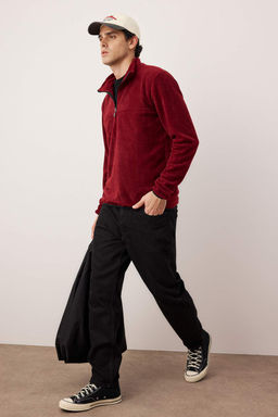 Siyah Regular/Normal Kesim Dik Yaka Fermuarl? Dikis Detayl? Polar Sweatshirt TMNAW26SW00036 - Trendyolmilla фото 29