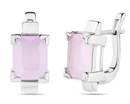 Серьги, розовый кварц, Ю-200М60р