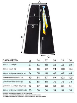 Джинсы-палаццо утеплённые для девочек - Синий мир фото 2