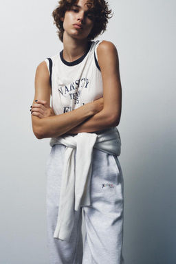 SLOGAN SLUB T-SHIRT - Zara фото 7