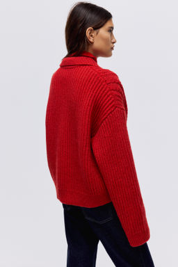 Jersey en punto trenzado con cuello - H&m фото 5