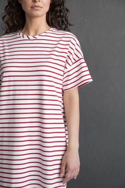 Платье-футболка ПЛ 129п-2 (170, 176) Экрю / Красный - T.C.T фото 5