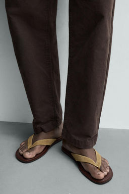 SANDALIA TIRAS PIEL / Beige - Zara фото 3