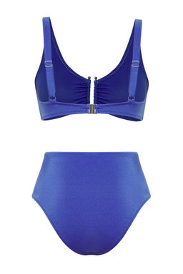 Trendyolmilla Saks Bralette Aksesuarl? Parlak Yuksek Bel Regular Bikini Tak?m? TBESS25BT00115 фото 7