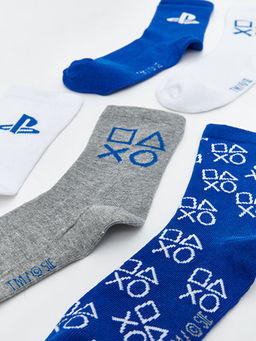 PlayStation Desenli Erkek ?ocuk Soket ?orap 5li