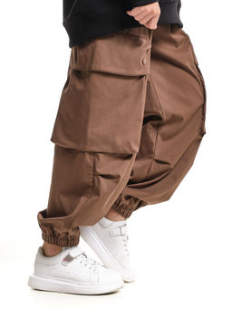 Джоггеры карго брюки унисекс 33-67077 черный - Mini maxi фото 14