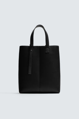 BOLSO SHOPPER LISO / Negro - Zara фото 3