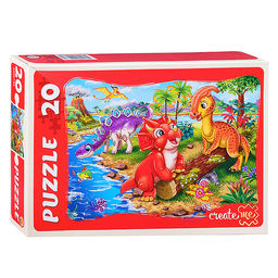Макси-пазлы 20 "Милые динозавры  №1"