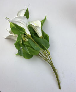 Калла белая, 5 бутонов 35см, ЭКО силикон - Aopen фото 3