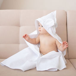 Уголок детский вафельный «Экономь и Я», 90×90 см, хлопок 100%, белый