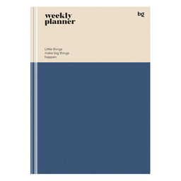 Планер школьный тв. об., 1-11 кл., 64л. "Weekly planner. Blue" (Пш5т64_лм 06328, BG) матовая ламинация