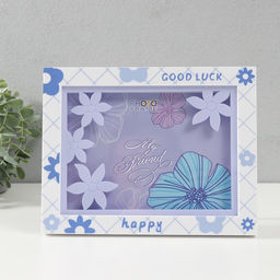 Фоторамка для фото 13?18 см Цветочная, пластик, фиолетовая, 23?2?18 см