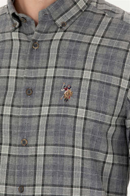 U. S. Polo Assn Мужская серая рубашка с длинным рукавом - U.s. polo assn фото 14