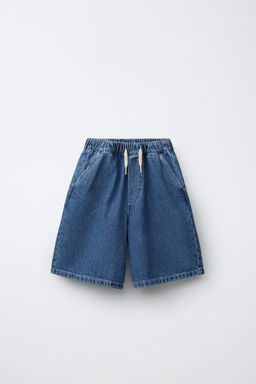 BERMUDA DENIM FLUIDA / Azul medio