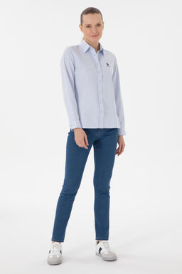 Kad_n A__k Mavi Uzun Kollu Basic G_mlek Sepette S_rpriz _ndirim - U.s. polo assn фото 4