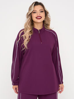 Джемпер 0431-1с сливовый