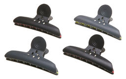 Dewal Зажим для волос бабочка CL2207, пластик, 10 см, черный, 4 шт. фото 2