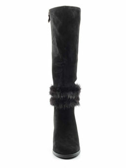 1686-1461MB-1 BLACK Сапоги зимние женские (натуральная замша, натуральный мех (еврозима)) - No name фото 9