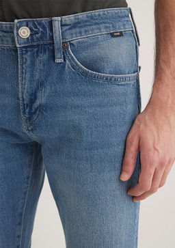 Jake Classic Denim Golgeli Indigo Mavisi Jean Pantolon фото 5