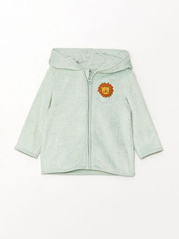 Kap??onlu Uzun Kollu Bask?l? Erkek Bebek H?rka ve Pantolon 2li Tak?m - Waikiki фото 2