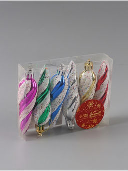 Ёлочные игрушки набор 6 шт. Сосулька - серпантин 82.5 см - Зимнее волшебство фото 2