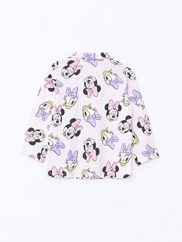 Polo Yaka Uzun Kollu Minnie Mouse Bask?l? K?z Bebek Pijama Tak?m - Waikiki фото 3