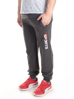 YFB213 DK. GREY Брюки спортивные мужские (87% хлопок, 13% полиэстер) - Фабричный китай фото 2