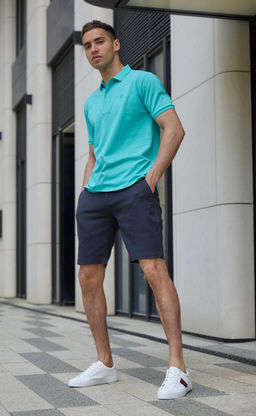 Шорты мужские льняные F111-0960-1 тёмно-серые