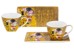 Набор 2 чашек 250 мл с блюдцами для десерта 20,5*10,5*2 см Поцелуй NEW BONE CHINA - Elan gallery фото 13