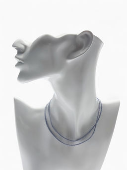 Цена за 2 шт. Шнурок гайтан 60 см d=2 мм, цвет серебряный, винтовой замок серебро