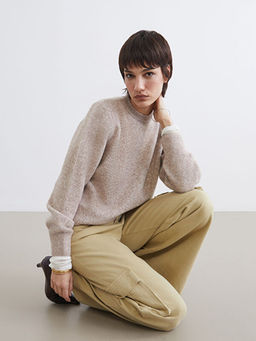 Bisiklet Yaka Kad?n Triko Kazak