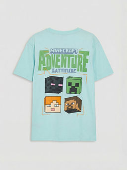 Minecraft Bask?l? Erkek ?ocuk ?ortlu Pijama Tak?m?