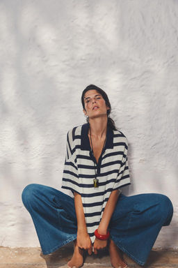 STRIPED KNIT POLO SHIRT - Zara фото 9