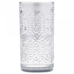 Винтаж Стакан стеклянный 430мл, д7см, h14,4см, рельефное, прозрачное стекло (Китай) Цена указана за штуку. В коробке 6 штук. - Домашняя мода фото 2