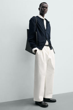 PANTAL?N WIDE FIT PLIEGUES / Crudo - Zara фото 6