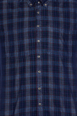 U. S. Polo Assn Мужская темно-синяя рубашка в шотландскую клетку - U.s. polo assn фото 6