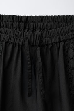 PANTAL?N BOMBACHO LACE BORDADOS / Negro - Zara фото 3