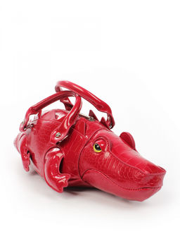 LACCOMA сумка ИГР25061-крокодил-красный эко кожа хлопок