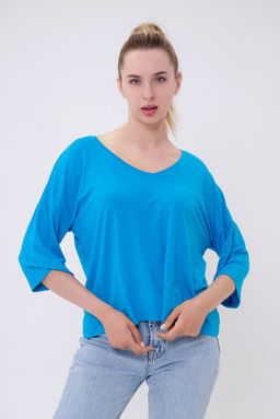 Футболка женская из вискозы Марина бирюза - Амадэль фото 2