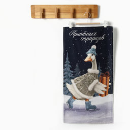 Полотенце Этель Приятных сюрпризов 4073 см, 100% хлопок, саржа 190 г/м