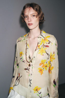 RAMIE FLORAL SHIRT ZW COLLECTION - Zara фото 11