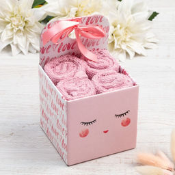 Салфетки махровые Этель Love, 4 шт., 30?30 см, хлопок 100%, розовые